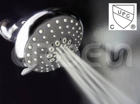 UPC cUPC Honeycomb Shaped 5 Spray Shower Head - Honeycomb Style 5 Function Shower Head
